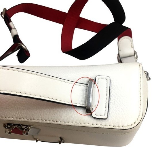 Christian Louboutin Kypi Pouch Shoulder Bag White Red - Picture 7 of 9